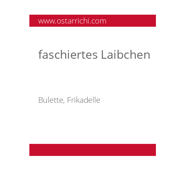 faschiertes Laibchen