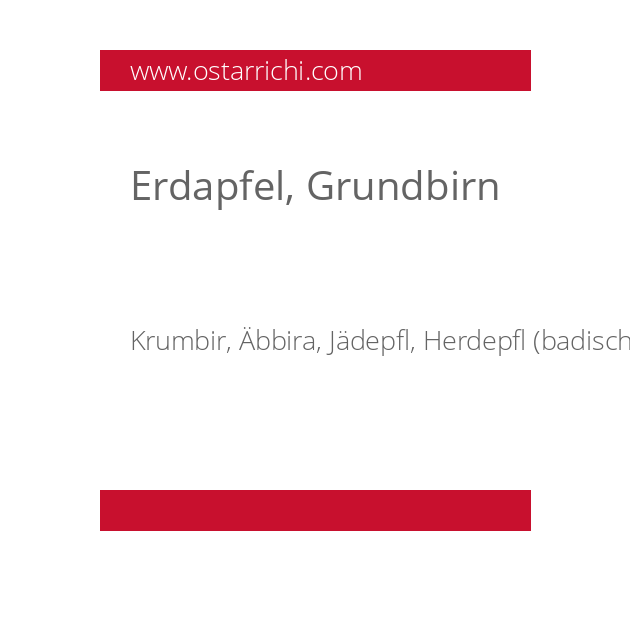 Erdapfel, Grundbirn