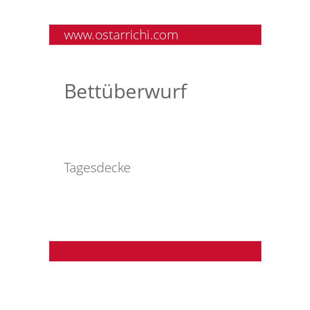 Bettüberwurf
