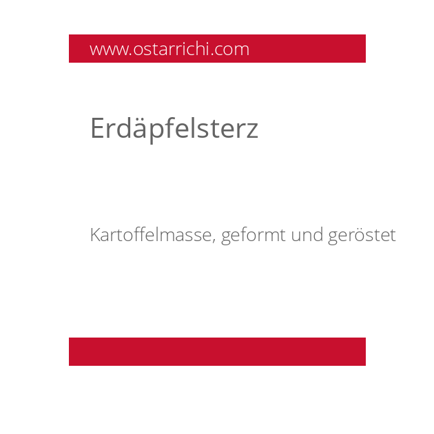Erdäpfelsterz