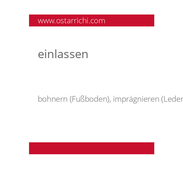 einlassen