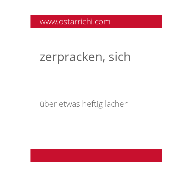 zerpracken, sich