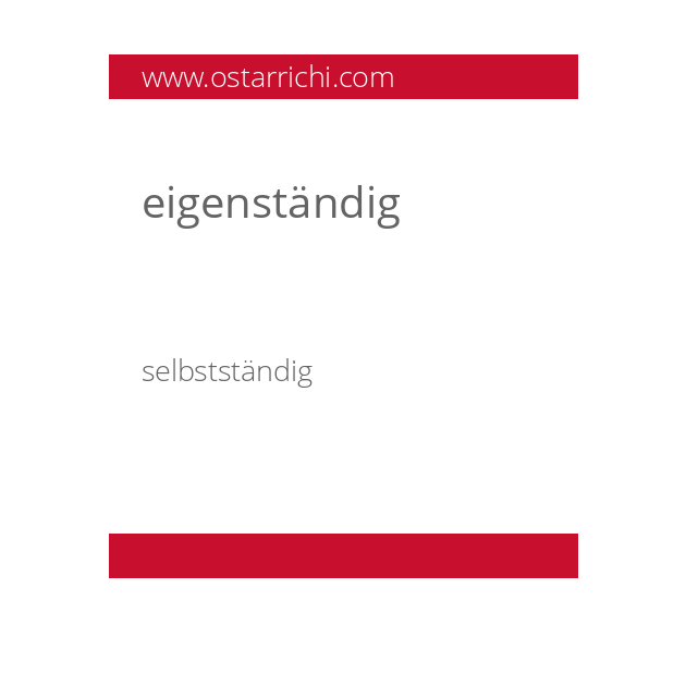 eigenständig