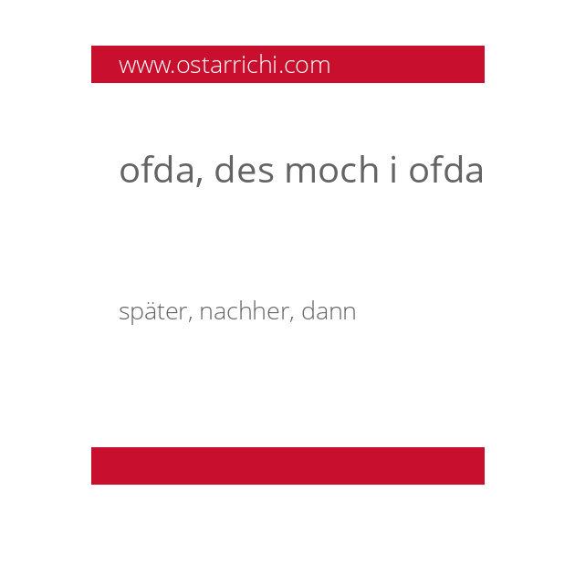 ofda, des moch i ofda