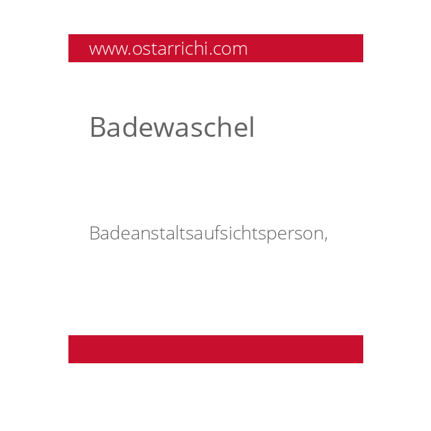 Badewaschel