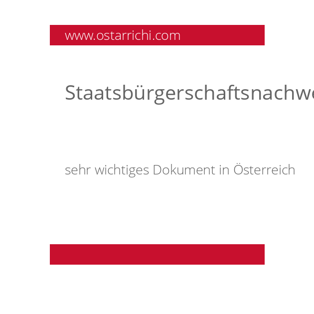 Staatsbürgerschaftsnachweis, der