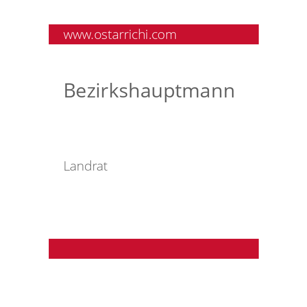 Bezirkshauptmann
