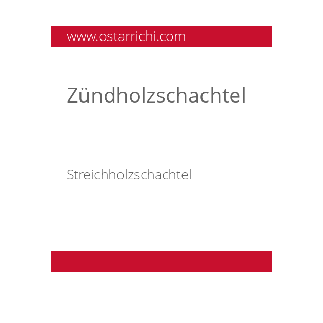Zündholzschachtel