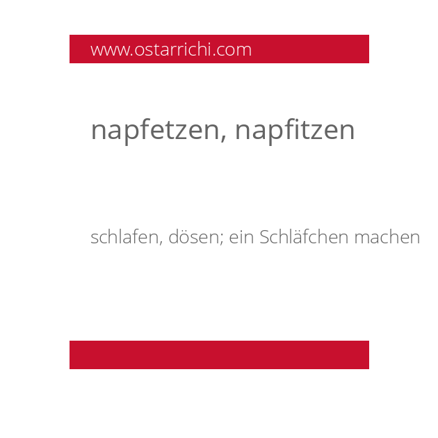 napfetzen, napfitzen