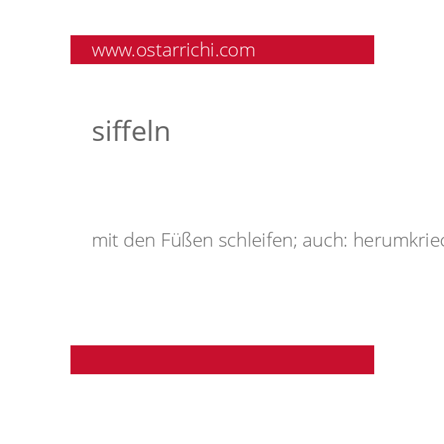 siffeln