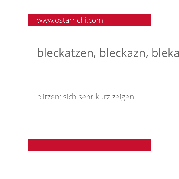 bleckatzen, bleckazn, blekazn