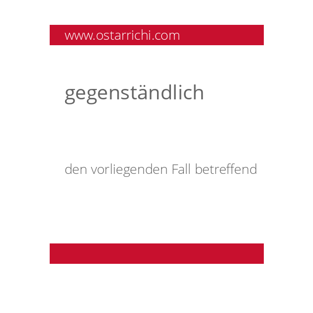 gegenständlich