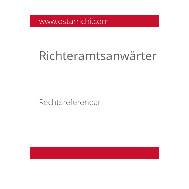 Richteramtsanwärter