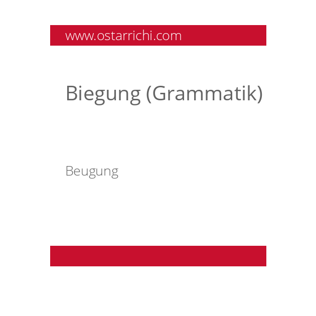 Biegung (Grammatik)