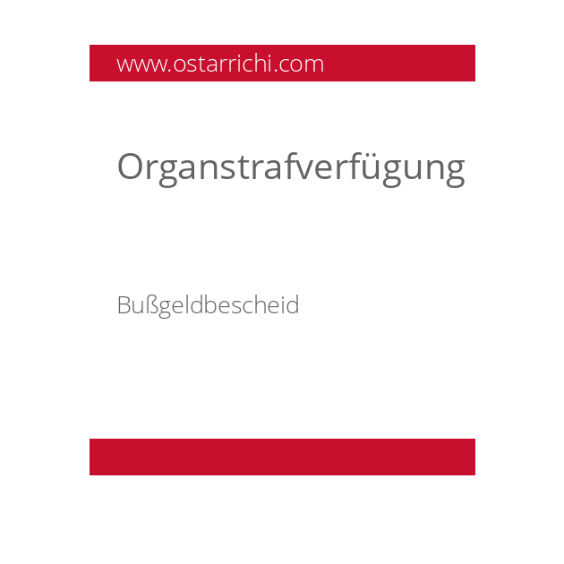 Organstrafverfügung