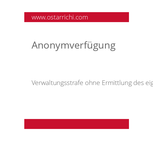 Anonymverfügung