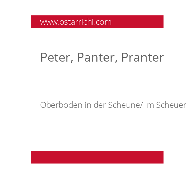 Peter, Panter, Pranter