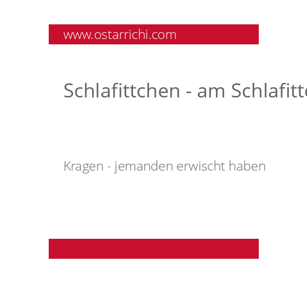 Schlafittchen - am Schlafittchen haben