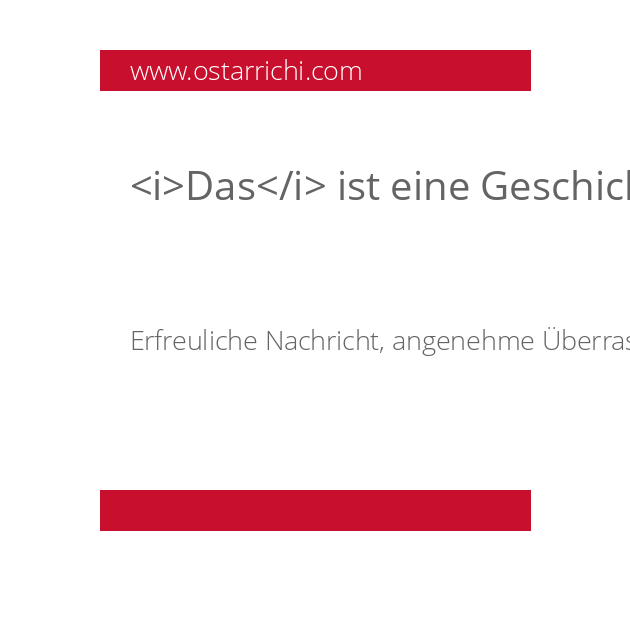 <i>Das</i> ist eine Geschichte
