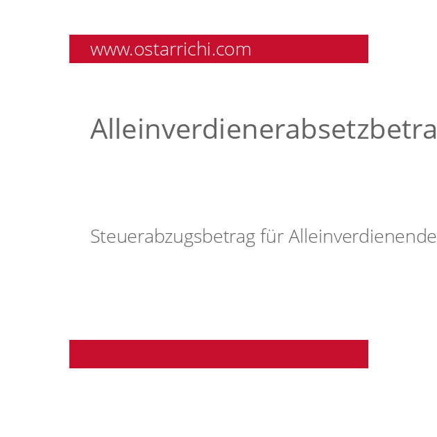 Alleinverdienerabsetzbetrag