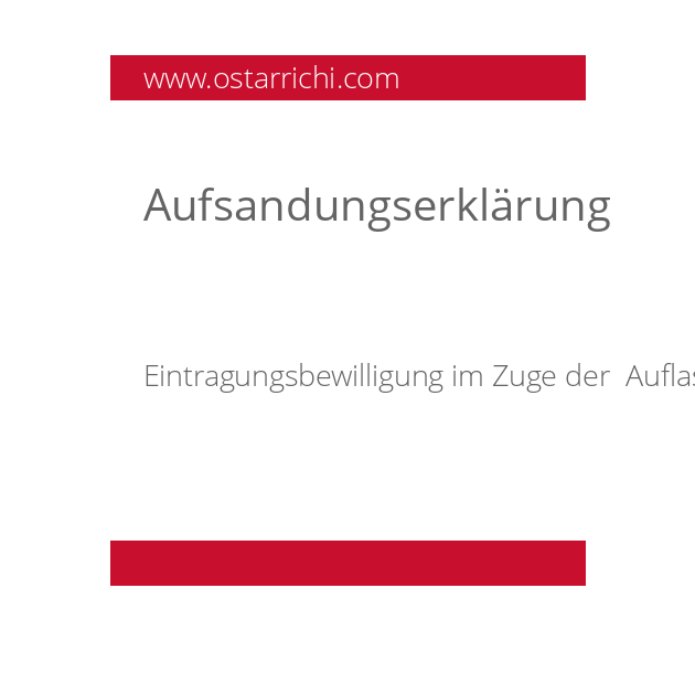 Aufsandungserklärung