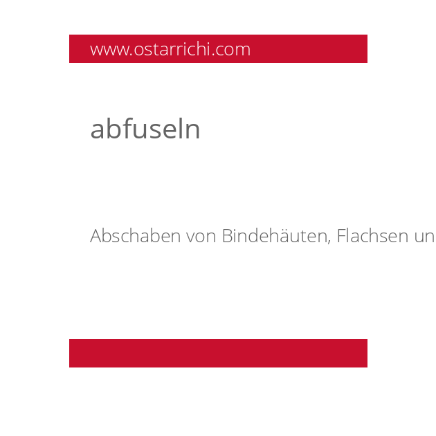 abfuseln