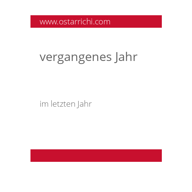 vergangenes Jahr