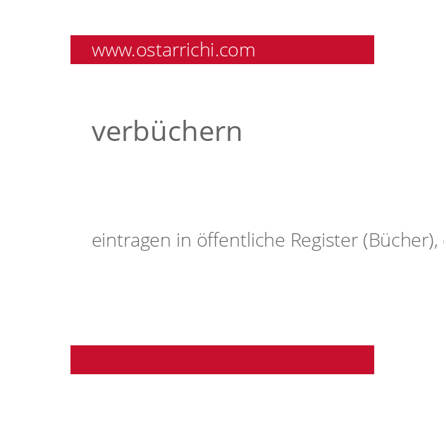 verbüchern