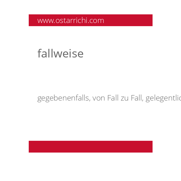 fallweise