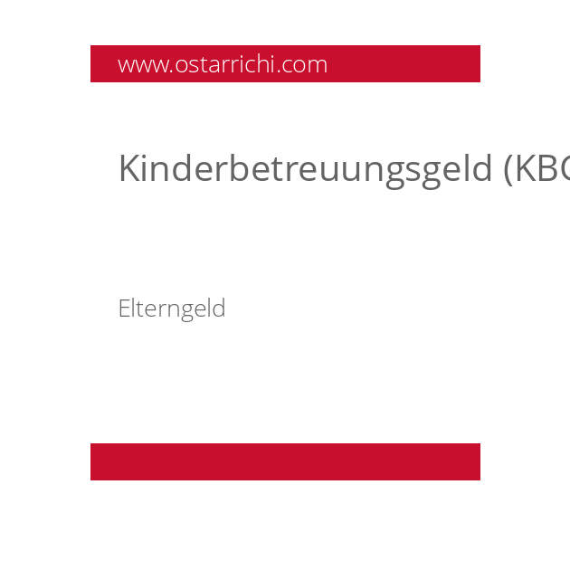 Kinderbetreuungsgeld (KBG)