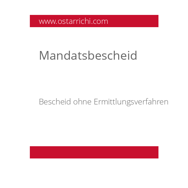 Mandatsbescheid