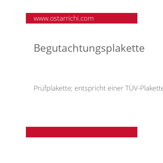 Begutachtungsplakette