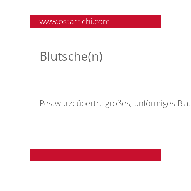 Blutsche(n)