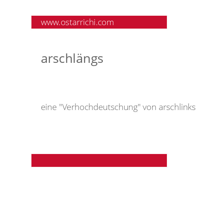 arschlängs