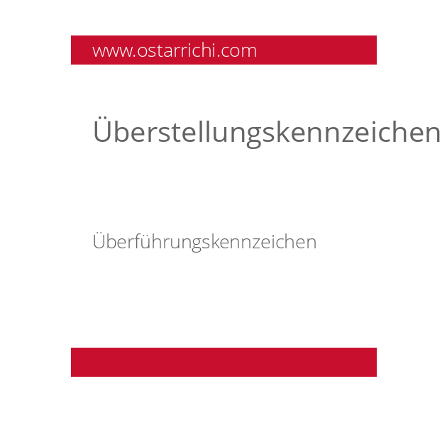Überstellungskennzeichen