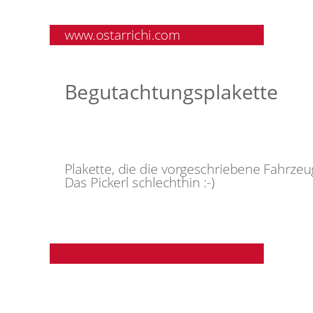 Begutachtungsplakette