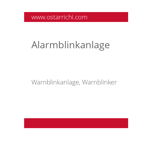Alarmblinkanlage