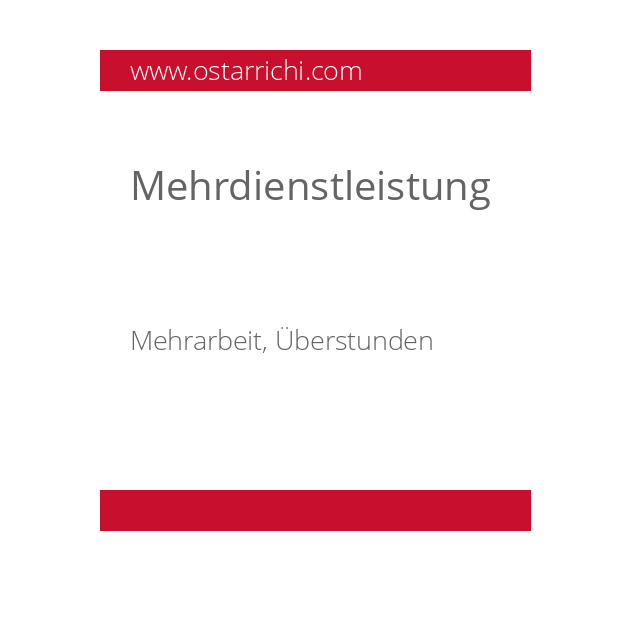 Mehrdienstleistung