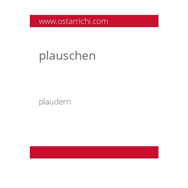 plauschen