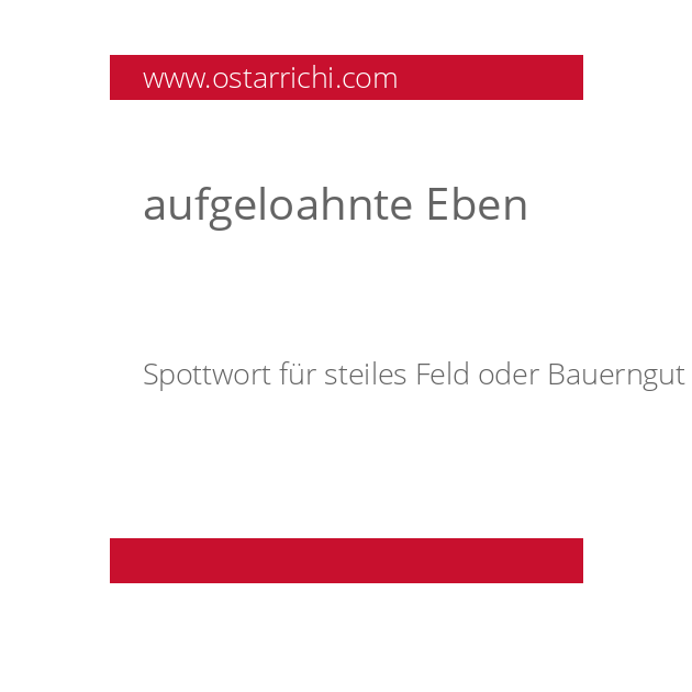 aufgeloahnte Eben