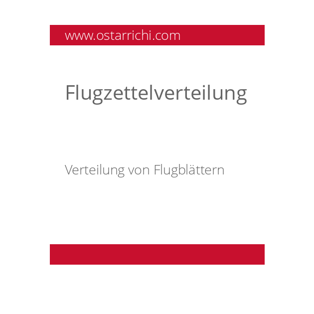 Flugzettelverteilung