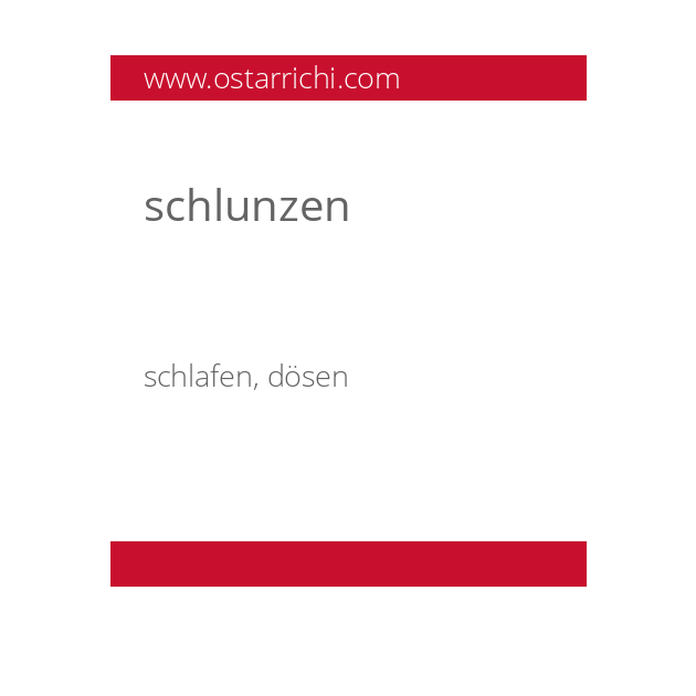 schlunzen