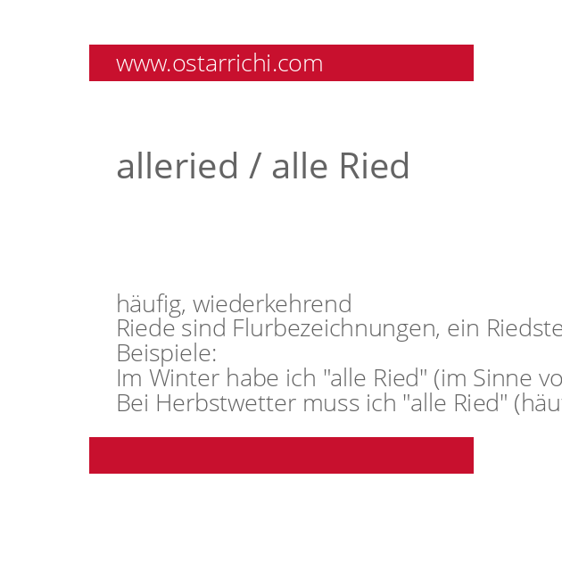 alleried / alle Ried