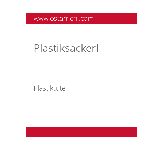 Plastiksackerl