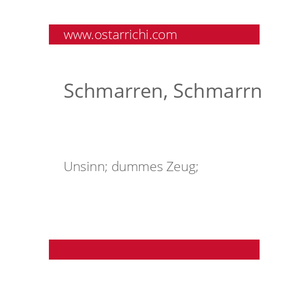Schmarren, Schmarrn