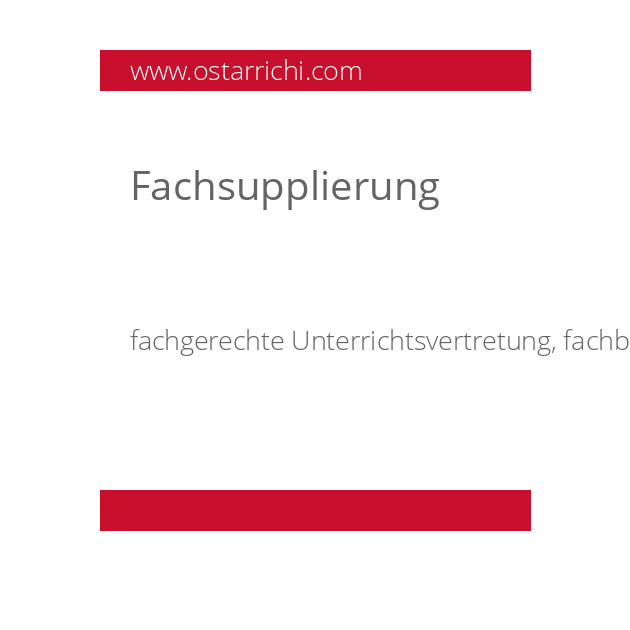 Fachsupplierung