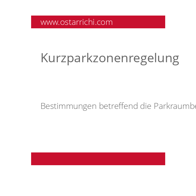 Kurzparkzonenregelung