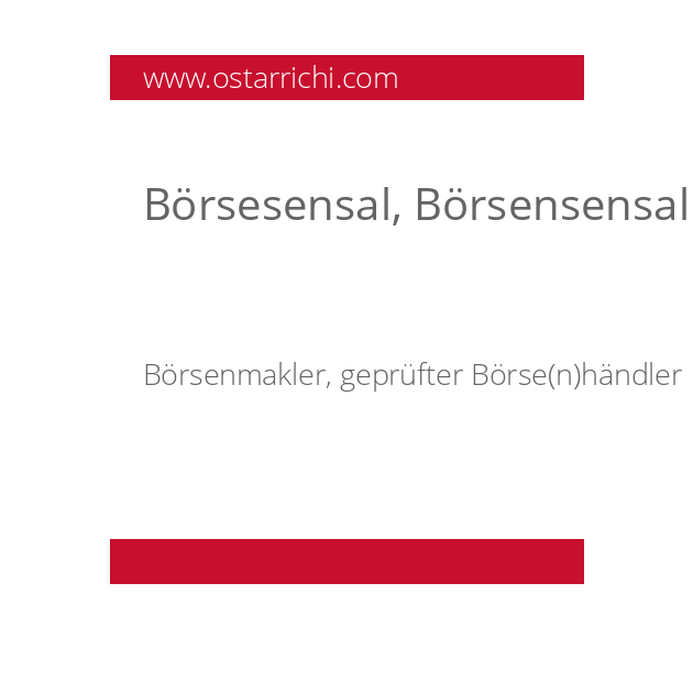 Börsesensal, Börsensensal