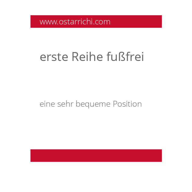 erste Reihe fußfrei