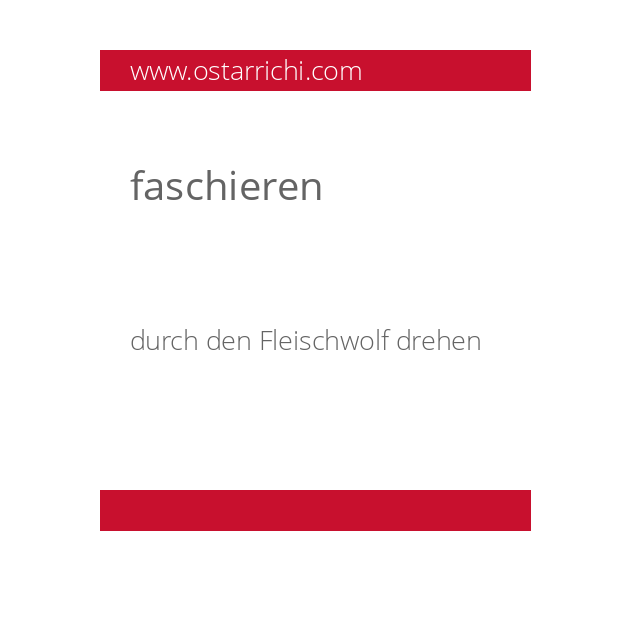 faschieren